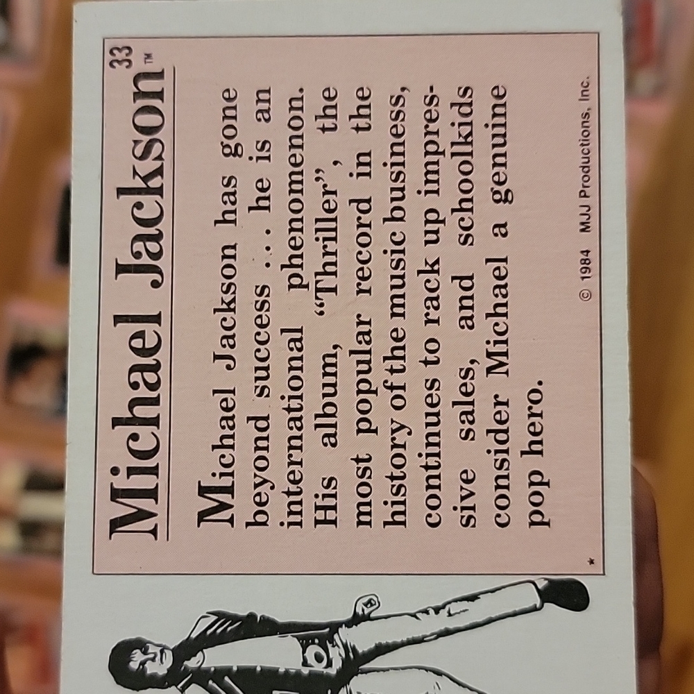 Vintage 1984 Michael Jackson Trading Cards - Picture 4 of 5